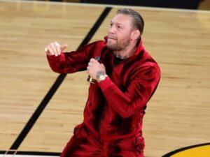 Conor McGregor HOSPITALIZED Heat mascot with VICIOUS PUNCH during Game 4 in Miami