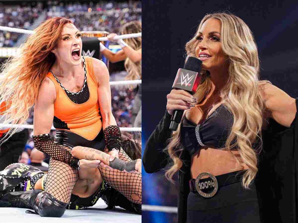 WATCH: Becky Lynch inadvertently helps Trish Stratus qualify for the women's Money in the Bank ladder match