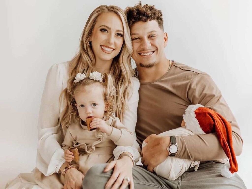 Patrick Mahomes, Brittany, and kids Chiefs