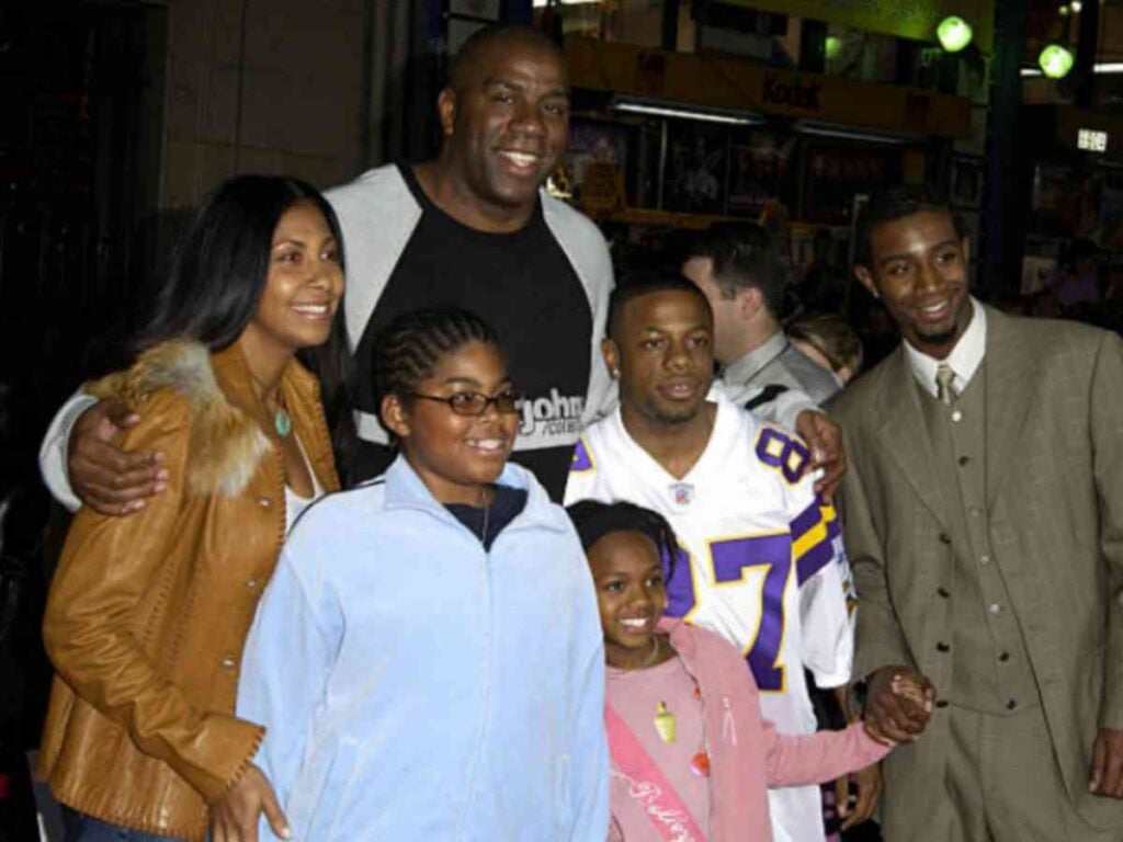 Magic Johnson and his children