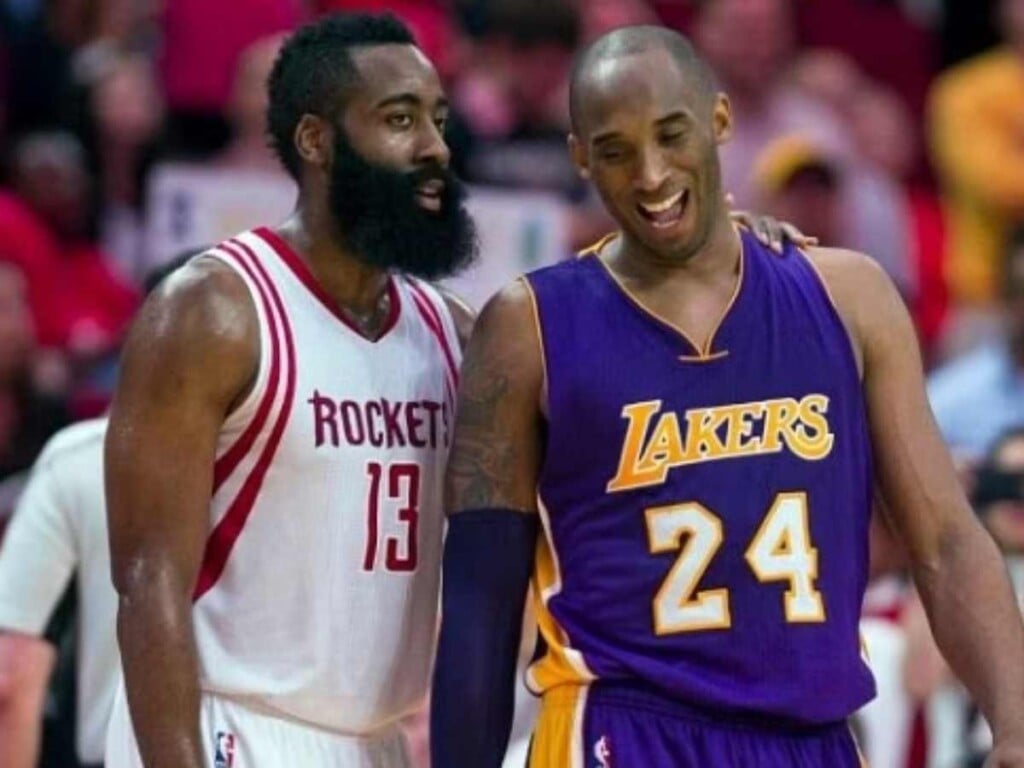 James Harden and Kobe Bryant (Jerome Miron/ USA Today Sports)