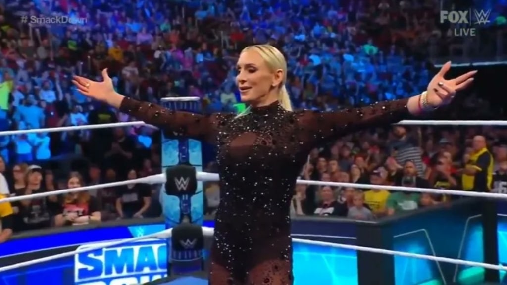 "Momma Charlotte"- WWE Universe stunned as Charlotte Flair rocked a sexy all-silver look with high heels at SmackDown 