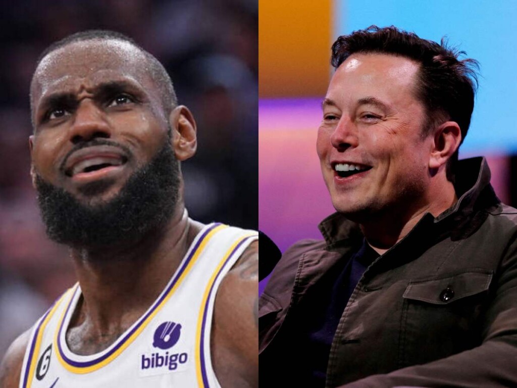 LeBron James (L- Image via Cary Edmondson-USA TODAY Sports) and Elon Musk (R- Image via REUTERS/Mike Blake)