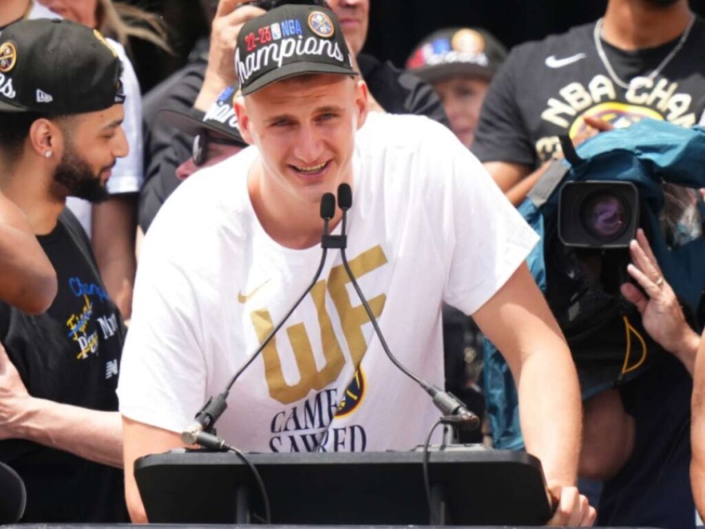 Nikola Jokic at the Parade speech; Via USA today