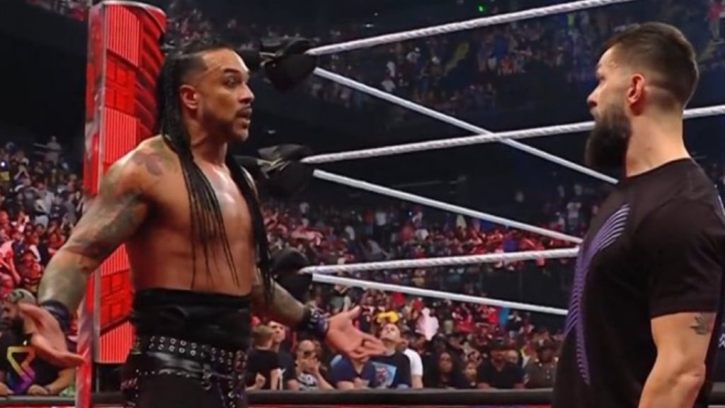 WATCH: Dominik Mysterio's furious reaction to Shinsuke Nakamura blowing a kiss to Rhea Ripley on Raw