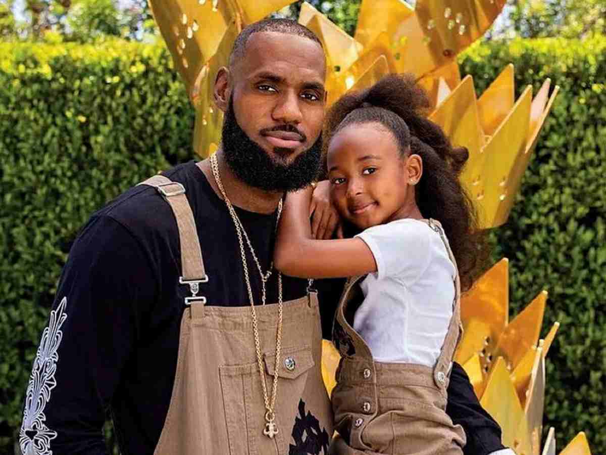 Lebron James with daughter