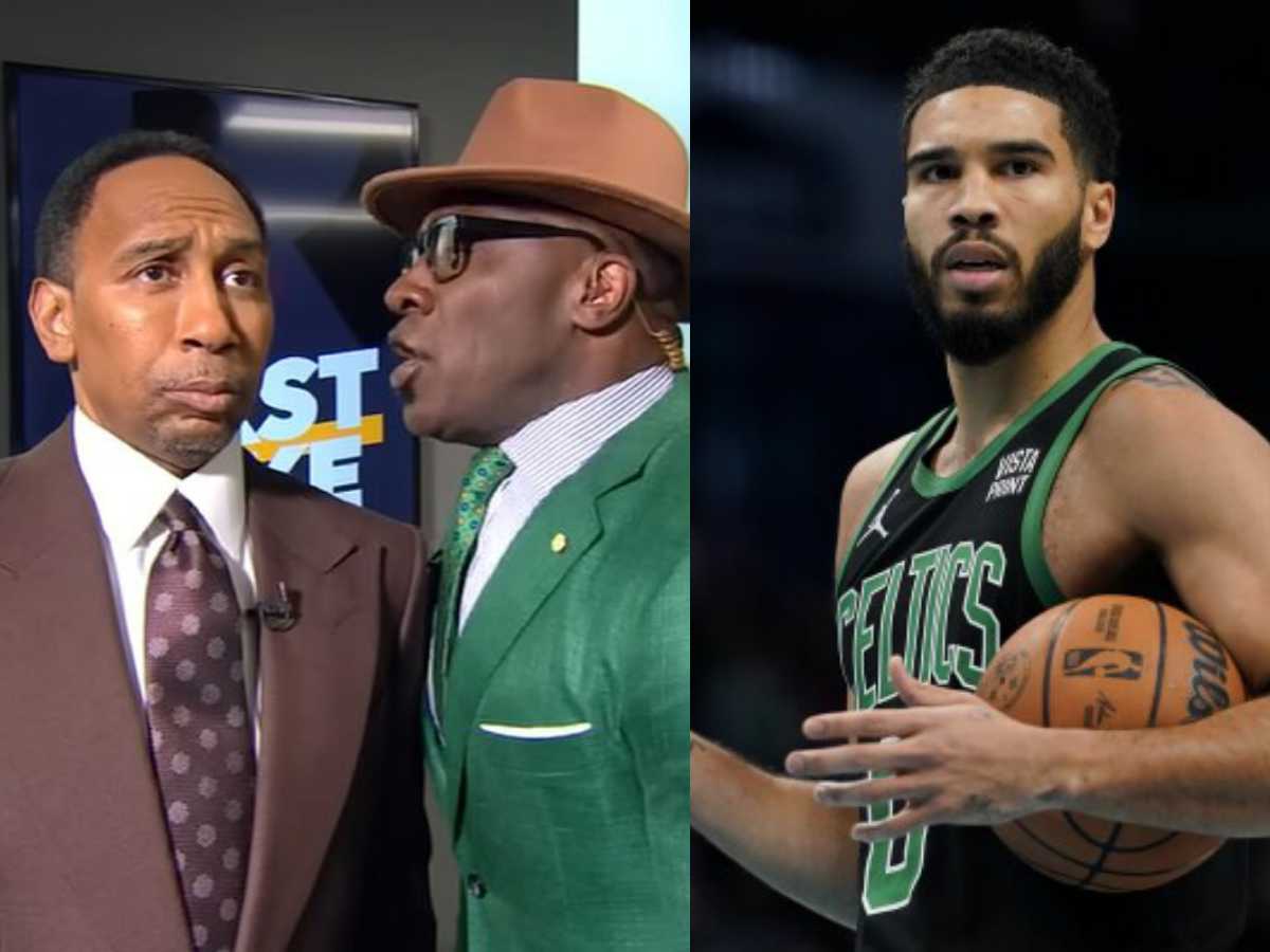 Stephen A. Smith, Shannon Sharpe and Jayson Tatum