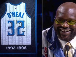 Shaquille O'Neal recently became the first Orlando Magic player to get his jersey retired (Bleacher Report)