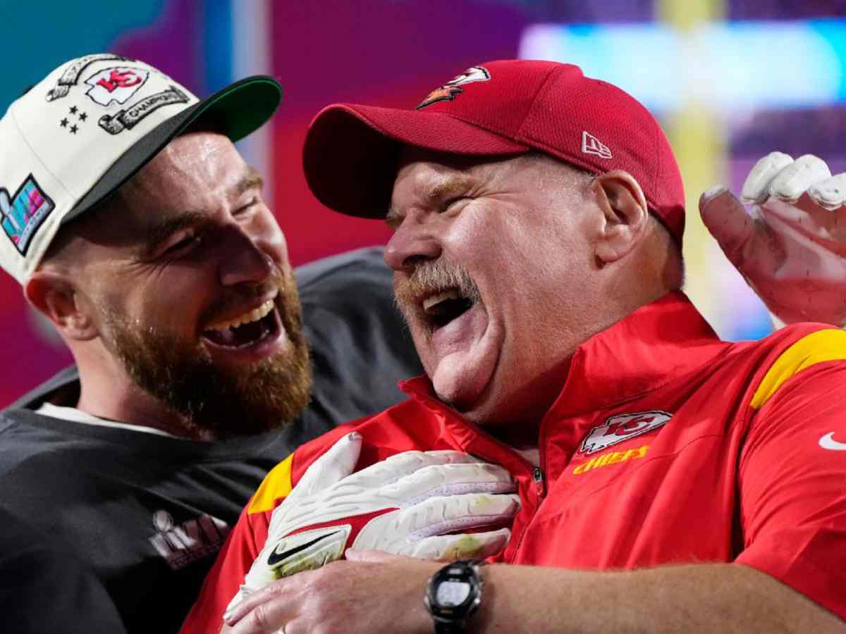 Travis Kelce with Andy Reid