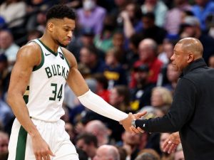 Giannis Antetokounmpo and Doc Rivers (Image via ESPN)