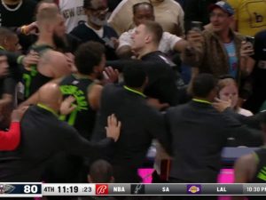 WATCH: "Malice at the Palace 2.0" - CHAOS erupts at Heat vs Pelicans game as fans throw drinks at Thomas Bryant and Jose Alvarado's altercation