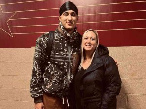 Kyle Kuzma with his mother Karri Kuzma