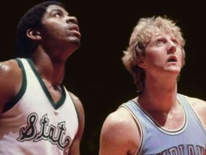 Magic Johnson and Larry Bird