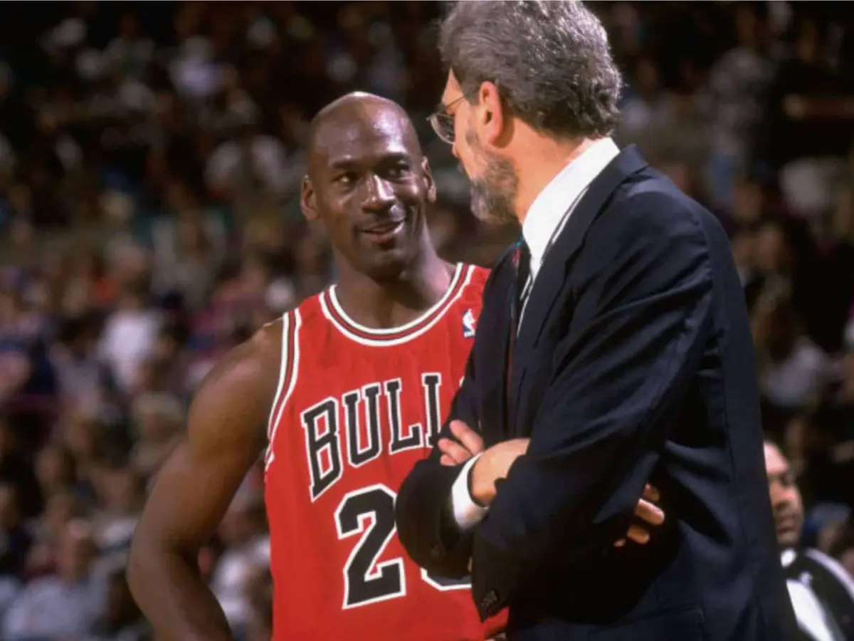 Michael Jordan and Phil Jackson