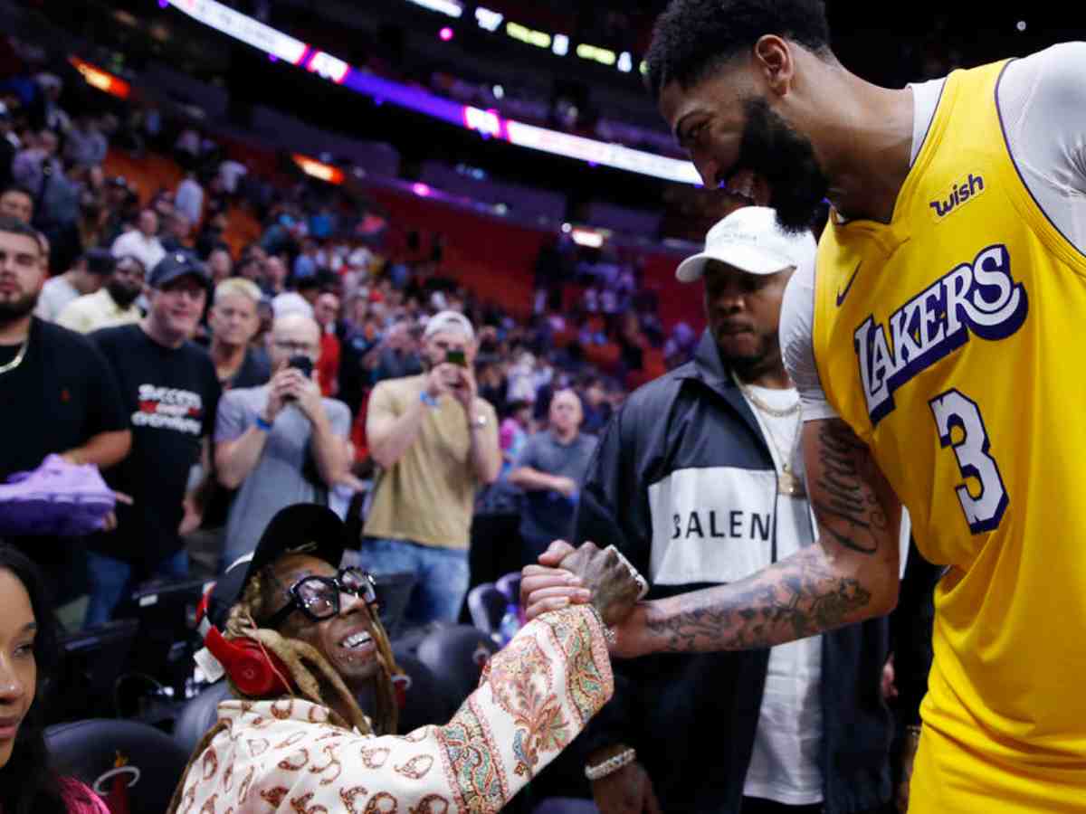 Rapper Lil Wayne with Anthony Davis