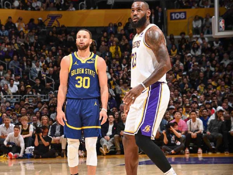 LeBron James and Steph Curry (via Open Source/X)