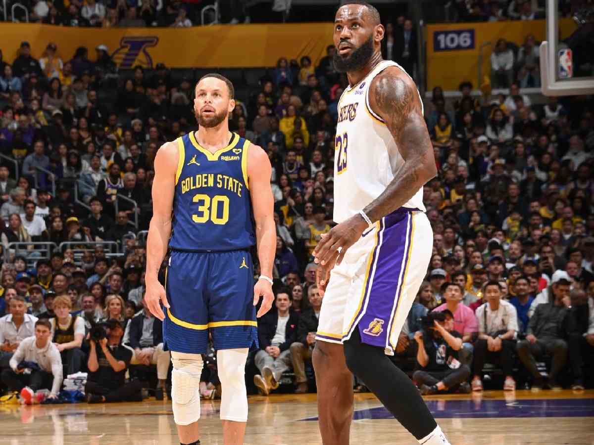 LeBron James and Steph Curry (via Open Source/X)