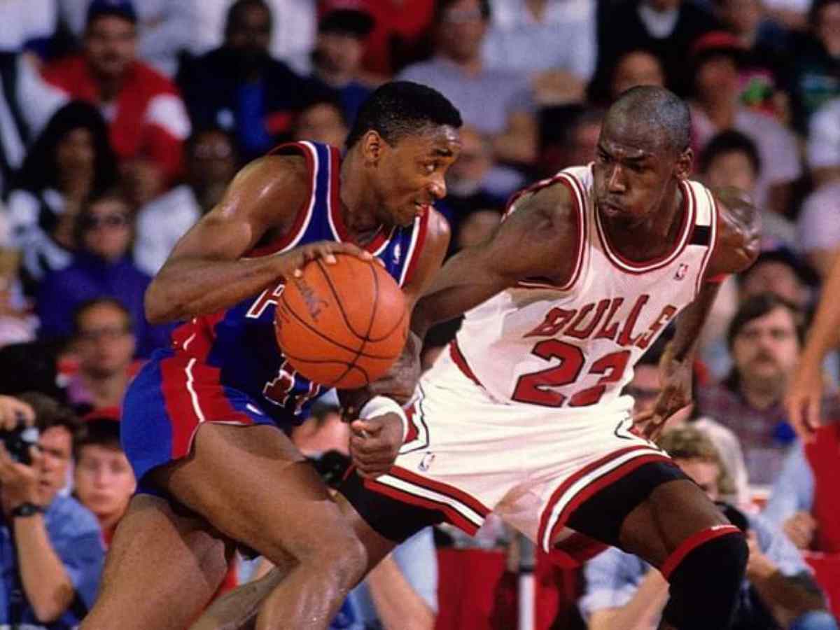 Isiah Thomas and Michael Jordan