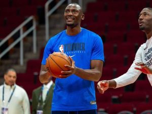 Thunder's center Bismack Biyombo