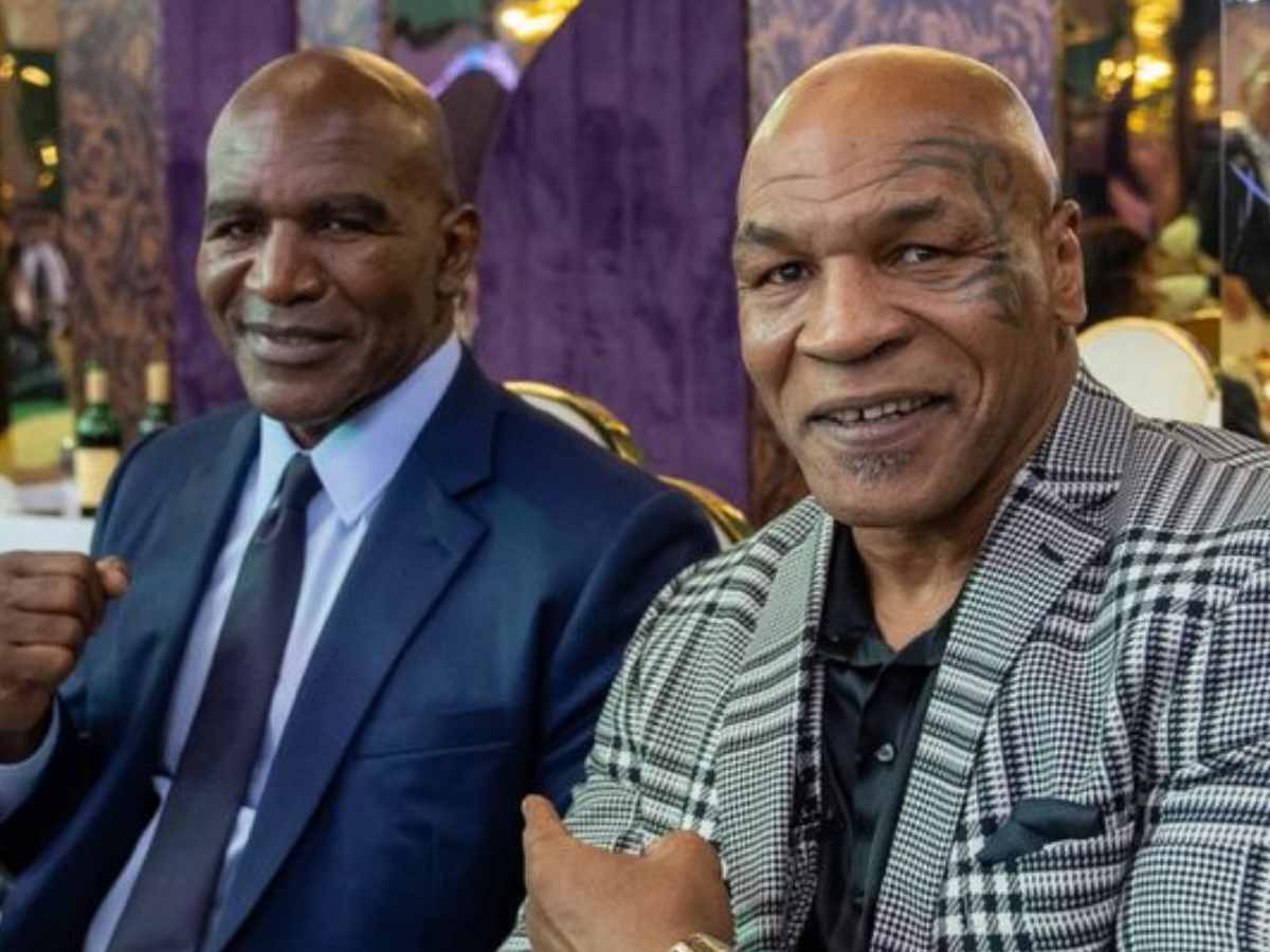 Evander Holyfield and Mike Tyson together