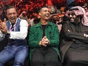 Conor McGregor, Cristiano Ronaldo, and Turki Alalshikh