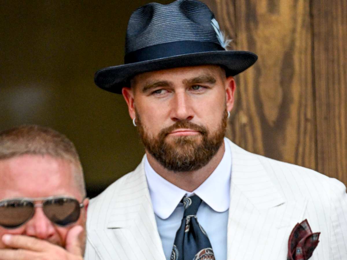 Jason Kelce has a witty '3-word' response to fans implying Taylor Swift's involvement in Travis Kelce's bizarre ripped jeans during Mavs game