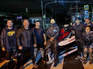 Michel Pereira with rescue team for Brazil floods