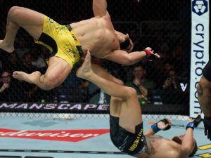 Fight fans reacted to Michel Pereira's backflip UFC 301