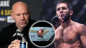 Dana White talks about Islam Makhachev's squeezing submission