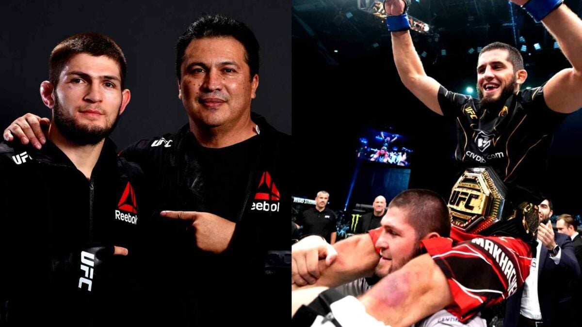 Javier Mendez offers valuable input to Khabib Nurmagomedov