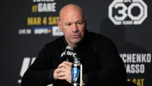 Fans put Dana White under fire for awkward UFC 304 poster