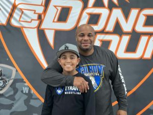 Daniel Cormier with his son