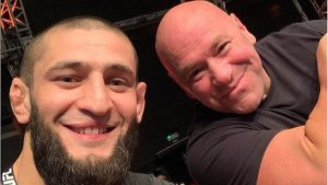 Khamzat Chimaev and Dana White