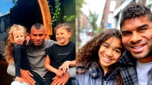 Alistair Overeem with his children