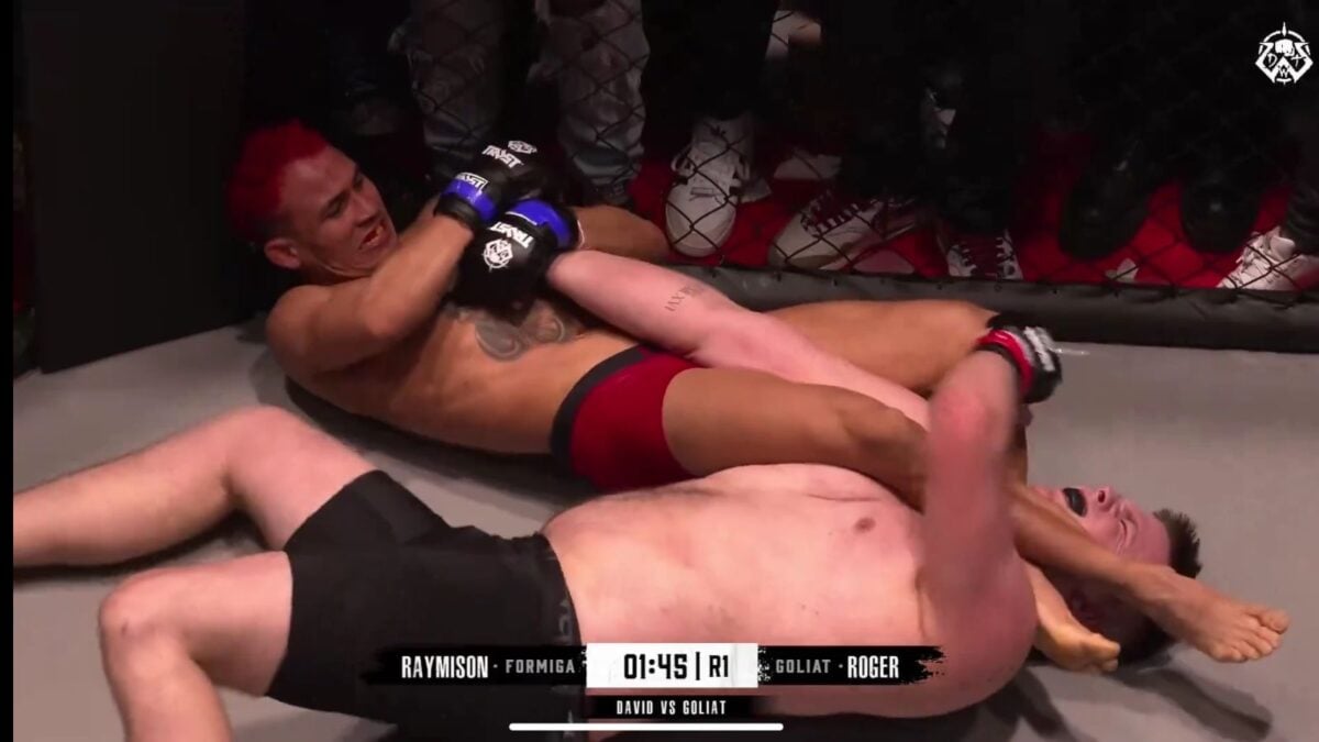 "Size doesn't matter" - MMA world EXPLODES as 6-foot-6 heavyweight taps out to 5-foot-5 fighter