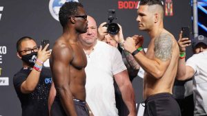 Uriah Hall and Chris Weidman face-off