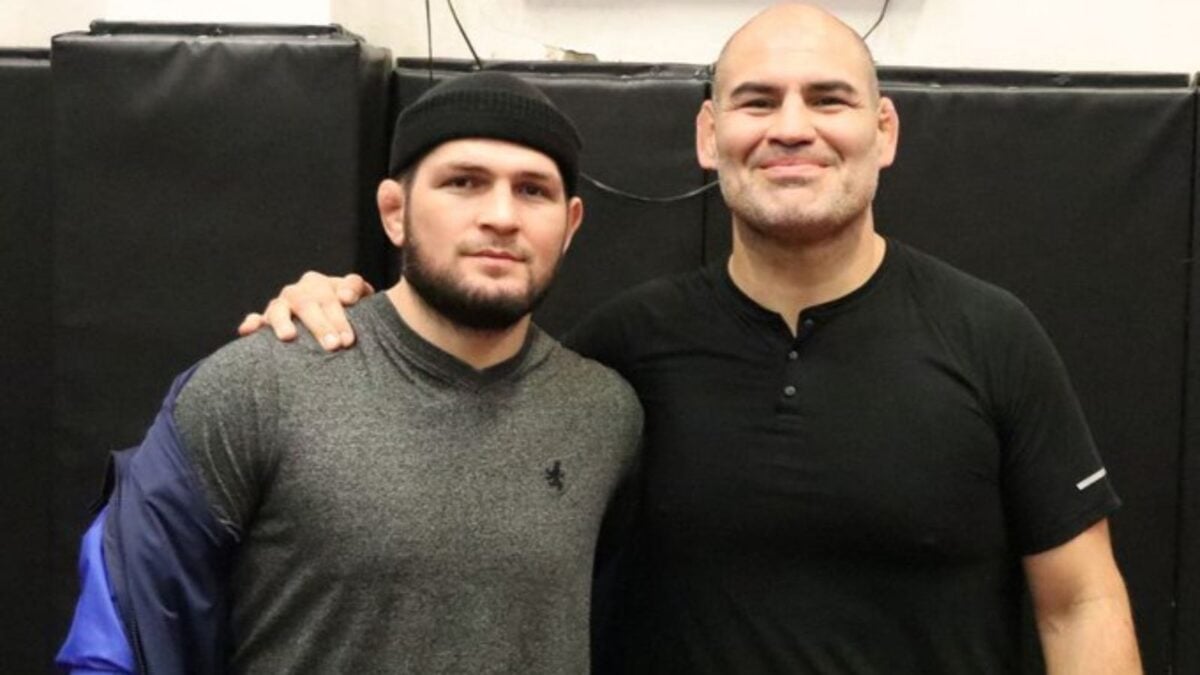 Khabib Nurmagomedov and Cain Velasquez 