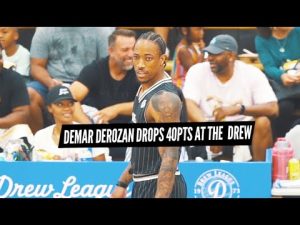 DeMar DeRozan Goes Off For 40Pts At First Drew League Game!