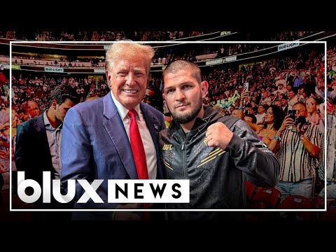 Donald Trump with Khabib at UFC 302: Promises to End Gaza War During UFC (Full Conversation) | #blux