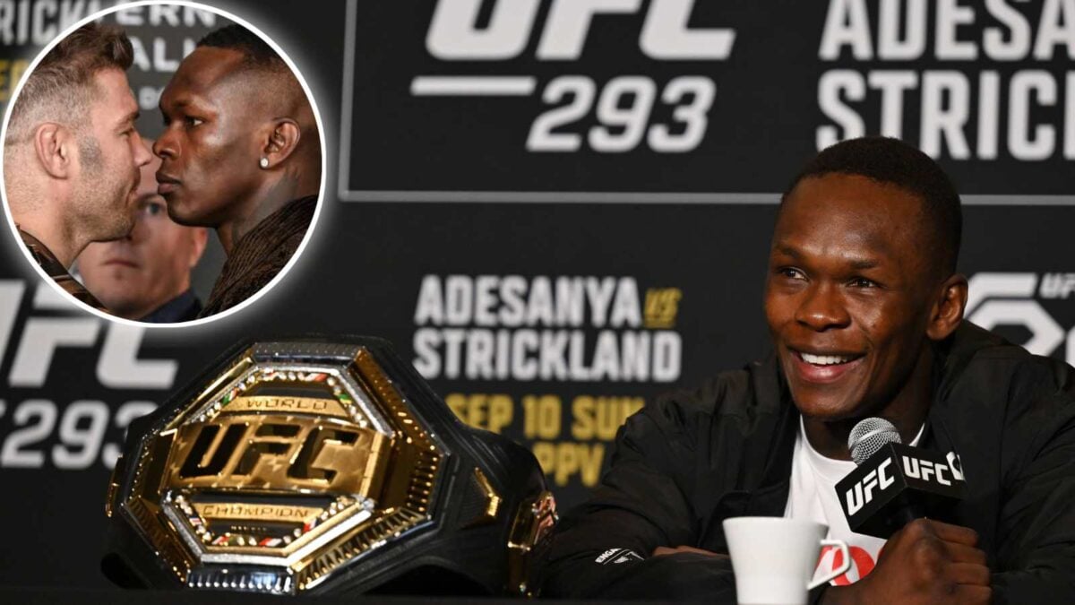 Israel Adesanya talks about his staredown with Dricus Du Plessis 