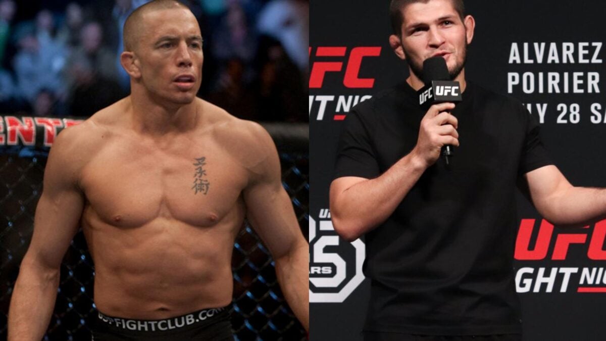 Georges St-Pierre and Khabib Nurmagomedov 