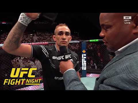 Tony Ferguson talks retirement, leaves one glove in the Octagon at UFC Abu Dhabi | ESPN MMA