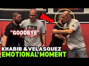 Khabib Nurmagomedov Gets Emotional While Saying Goodbye To Cain Velasquez At AKA