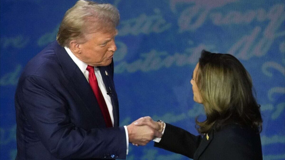 Donald Trump and Kamala Harris at Presidential Debate