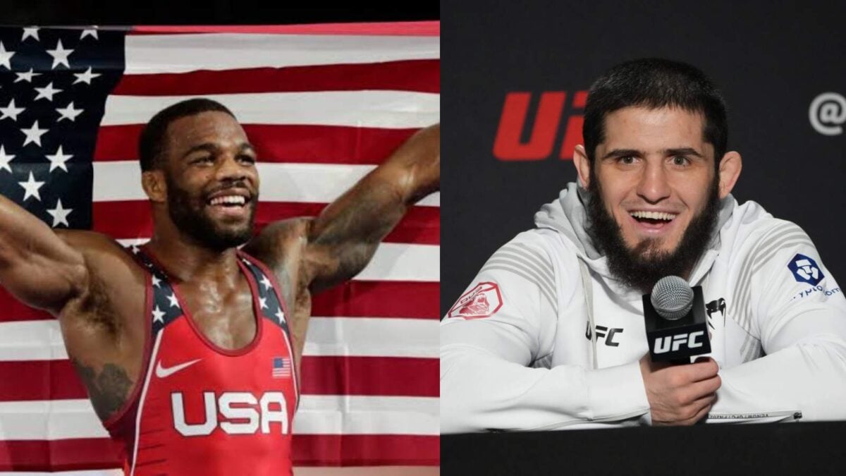 Islam Makhachev and Jordan Burroughs 