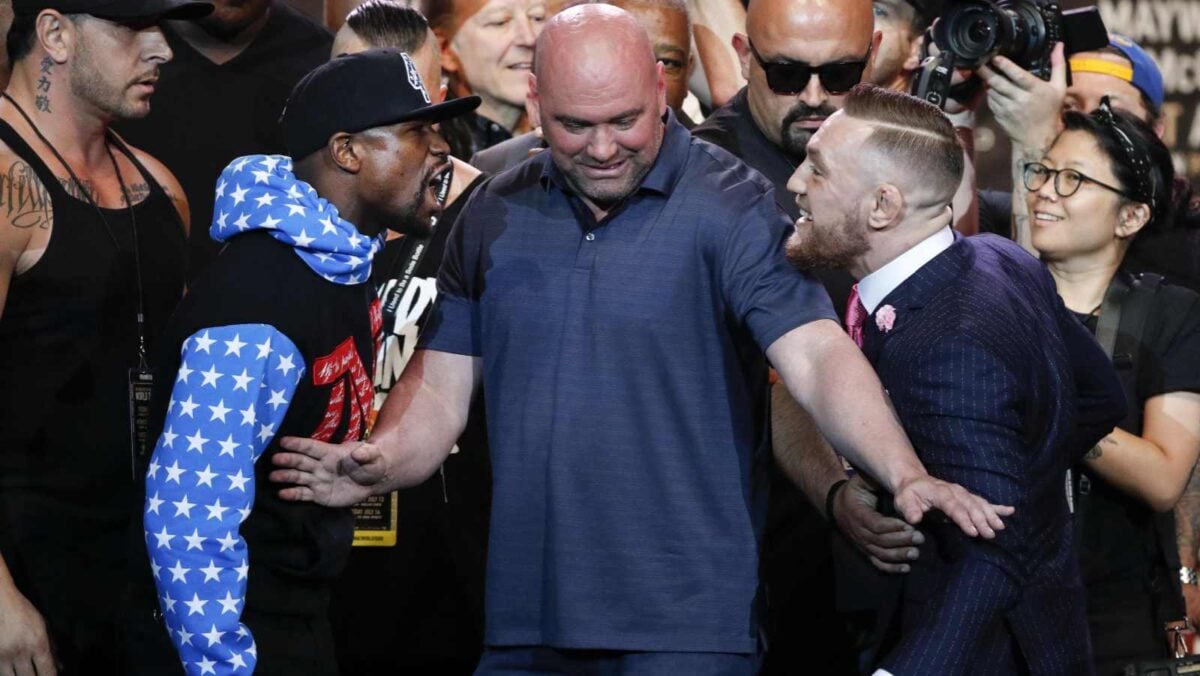 Dana White at Conor McGregor vs. Floyd Mayweather fight