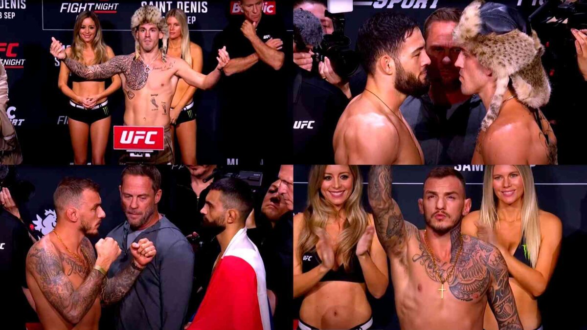 All fighters weigh in for UFC Paris