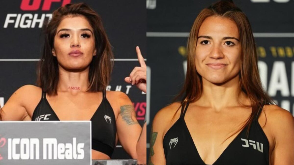 Tracy Cortez mocks Ailin Perez after UFC Paris weigh-ins