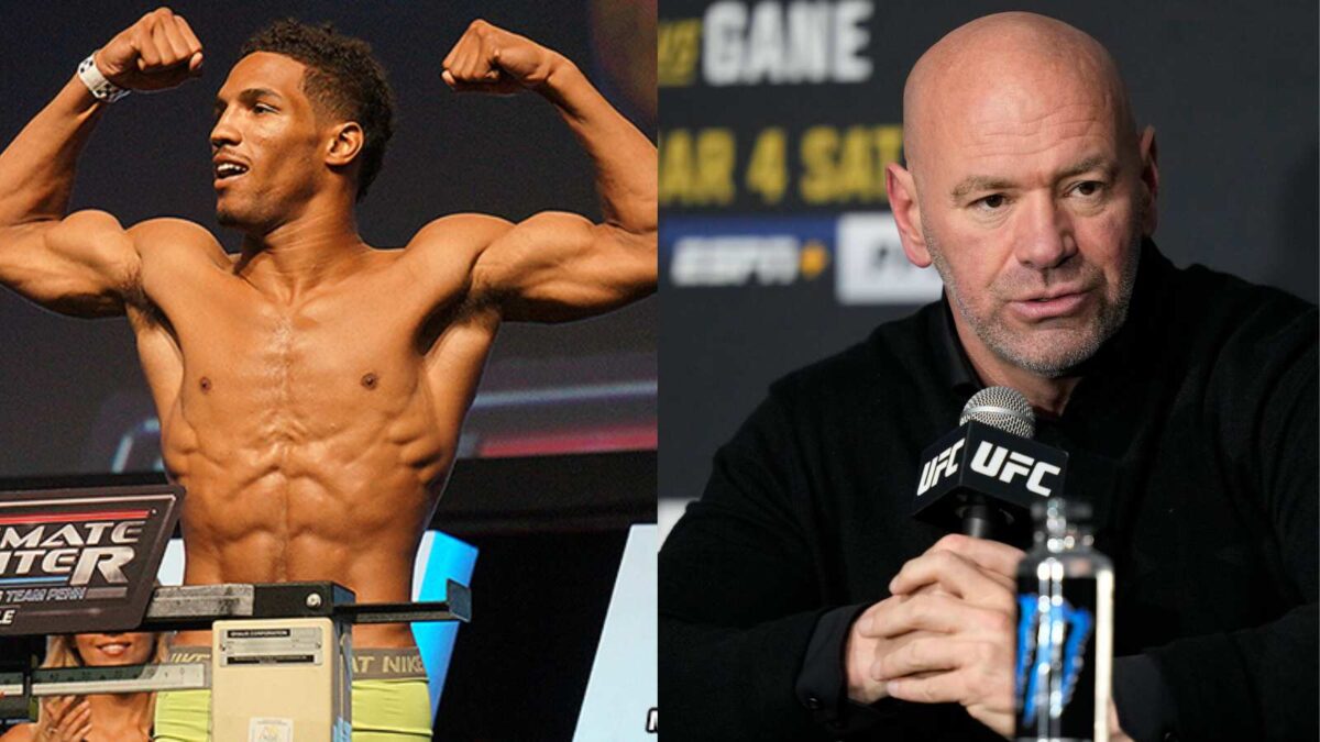 Kevin Lee react to Dana White's contender Series rejection (via Imago/X)