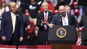 Dana White and Donald Trump at an event